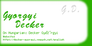 gyorgyi decker business card